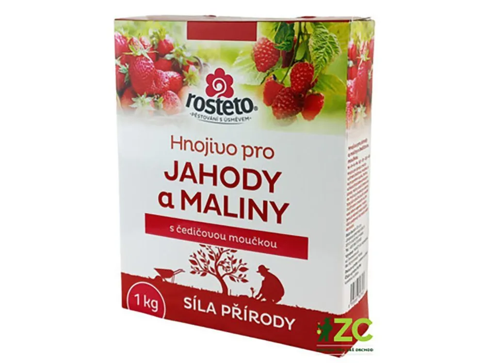Hnojivo ROSTETO s čedičovou moučkou na jahody, maliny 1kg Časově Omezené