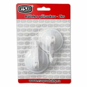Doprava Zdarma Háček ESO s přísavkou 5 cm bílý (2ks)