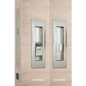 Sada na posuvné dveře KIT QUATRO WC/XR inoxchrom (mušle WC+zámek+manetta) Sezónní Sleva