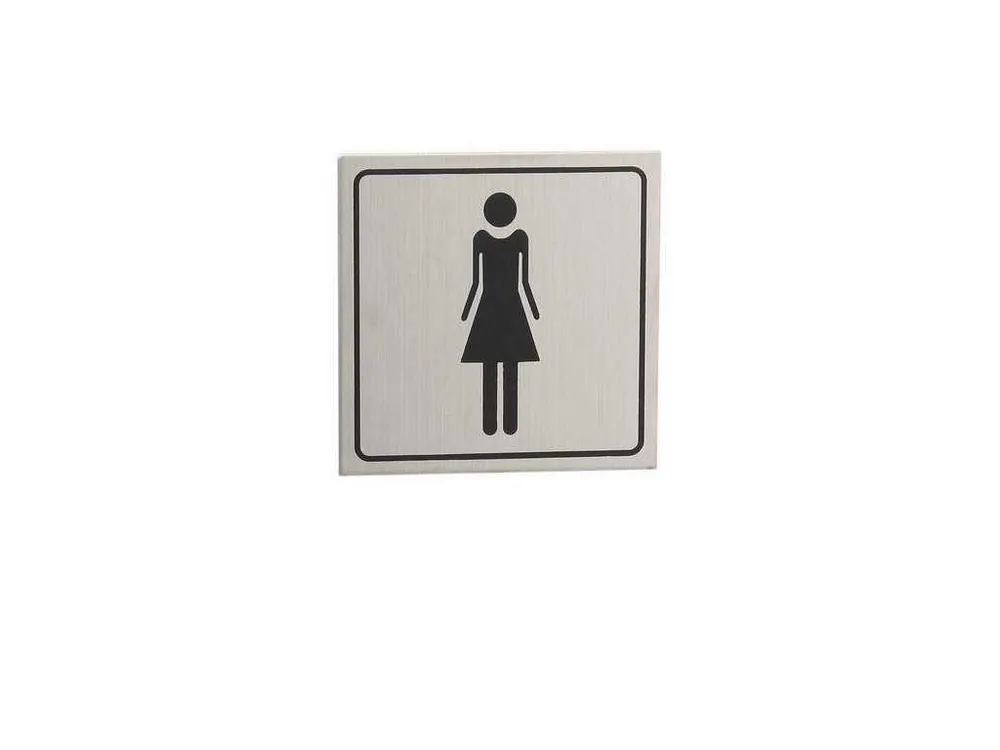 Aktuální Piktogram WC "dáma" 80x80mm mat.nerez
