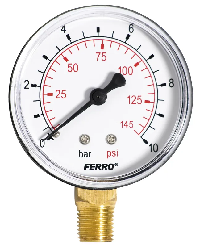Aktuální Manometr 63mm 1/4" Radiál 0-10 bar M6310R