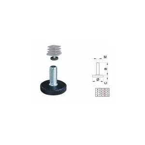 Ucpávka - regulační šroub černý M10x35+6,5/d30mm Ověřený