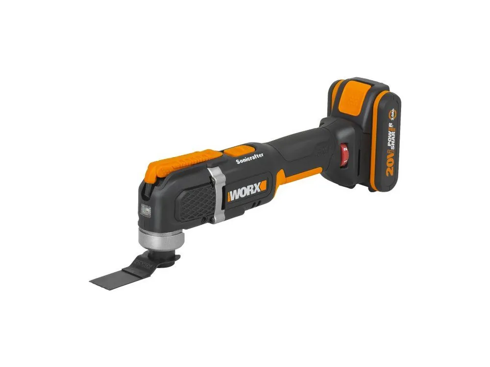 Finální Výprodej WX696 - Aku multifunkční obrážečka 20V, Sonicrafter, 1x2.0Ah - Powershare