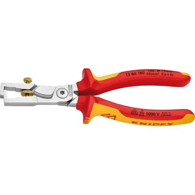 Odizolovací kabelové nůžky VDE s vícesložkovými rukojeťmi 180 mm 50 mm2 KNIPEX 13 66 180 Doprava Zdarma
