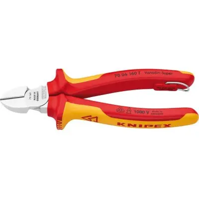 Boční štípací kleště VDE TT s vícesložkovými rukojeťmi 160 mm, KNIPEX 70 06 160 T Finální Výprodej