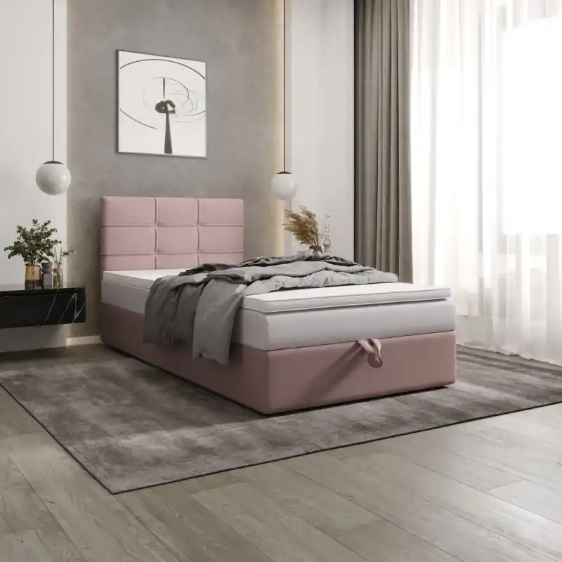 Super Cena Čalouněná postel 100x200 DELILAH 3 - růžová