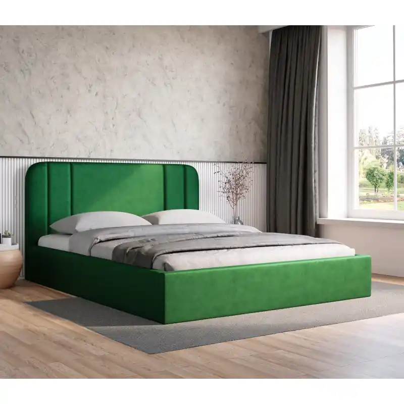 Jen Po Omezenou Doba Čalouněná postel 160x200 MARGARIDA 2 - zelená