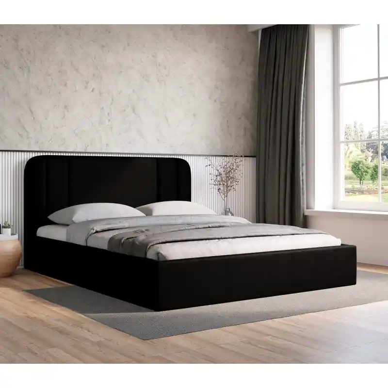 Top Prodej Čalouněná postel 140x200 MARGARIDA 2 - černá