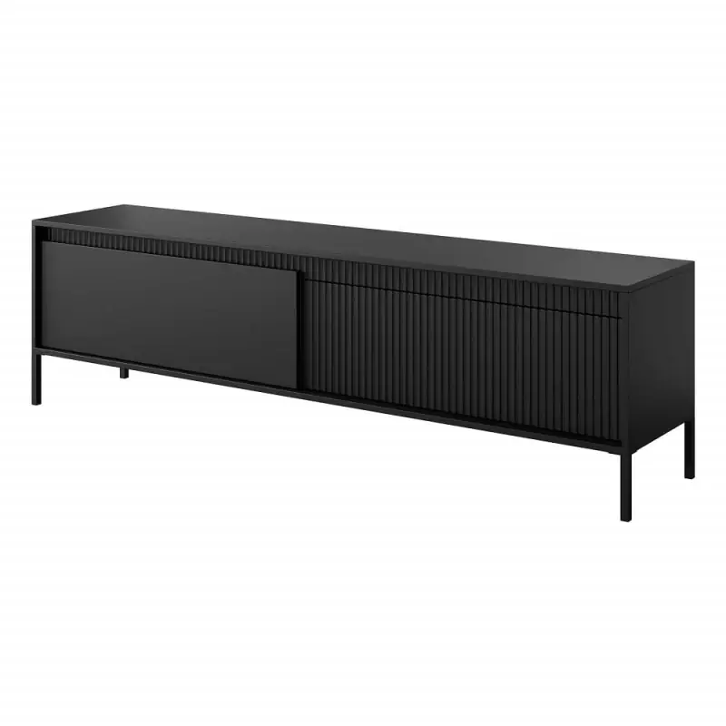 Široký TV stolek 187 cm MOULTON - černý Nízká Cena
