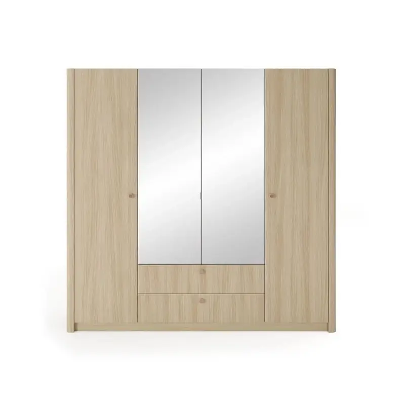 Must-Have Velká zrcadlová šatní skříň 213 cm TROY - dub barista