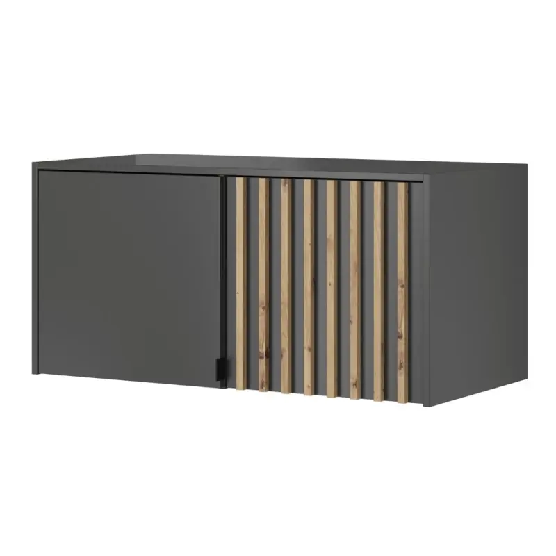 Nástavba na šatní skříň MARFA - šířka 105 cm, grafit / dub artisan Cenově Výhodný