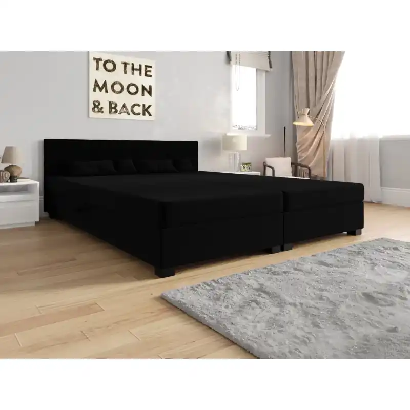 Americká postel s úložným prostorem 160x200 ROSIE 16 - černá Omezená Nabídka
