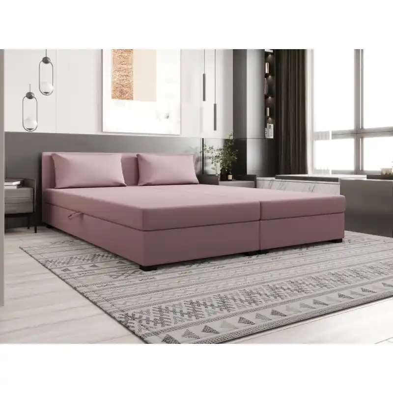 Ověřený Kontinentální manželská postel 180x200 ROSIE 14 - růžová