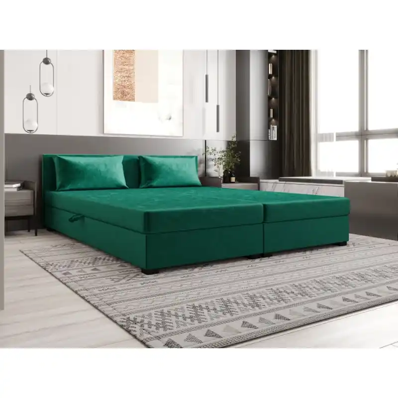 Kontinentální manželská postel 180x200 ROSIE 14 - zelená Must-Have