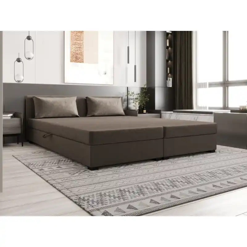 Kontinentální manželská postel 180x200 ROSIE 13 - hnědá Ověřený