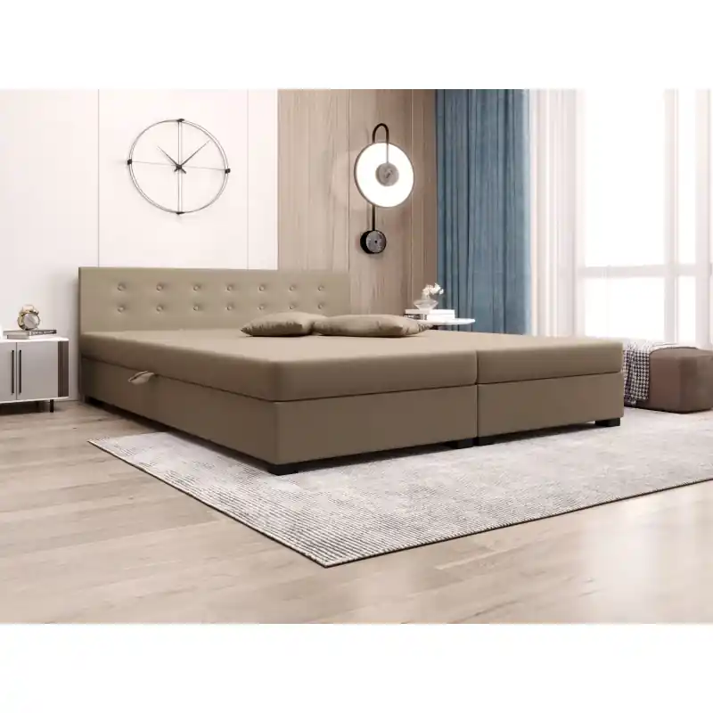 Manželská postel s úložným prostorem 180x200 ROSIE 12 - světle hnědá Objednat Nyní