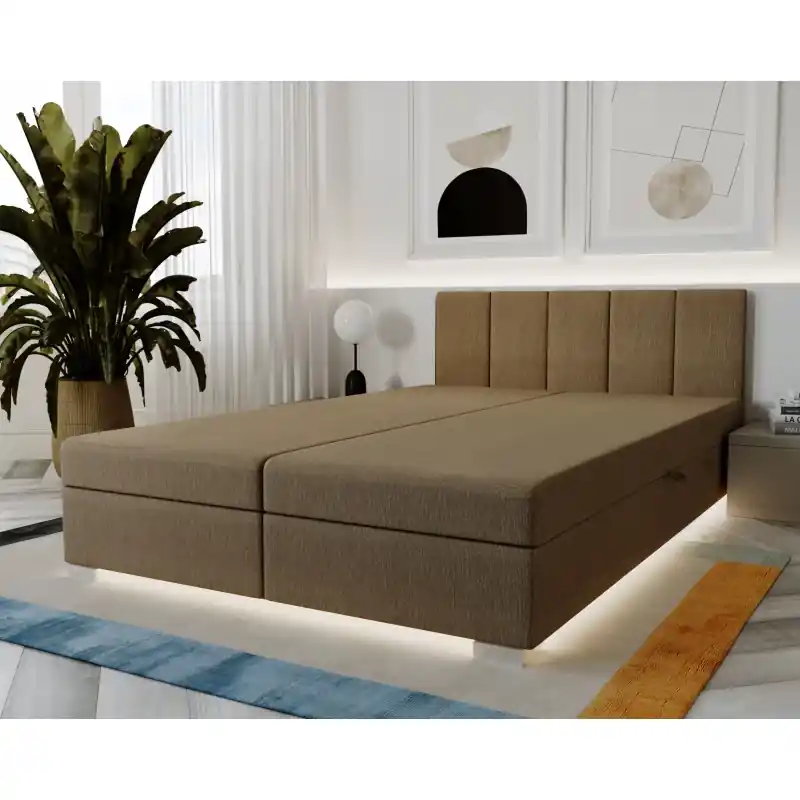 Hotelová postel 180x200 ROSIE 7 - hnědá Cenová Bomba