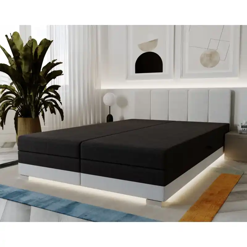 Must-Have Kontinentální postel 160x200 ROSIE 6 - černá / bílá