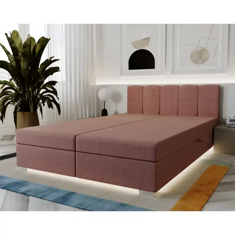Kontinentální postel 160x200 ROSIE 5 - růžová Výhodná Nabídka