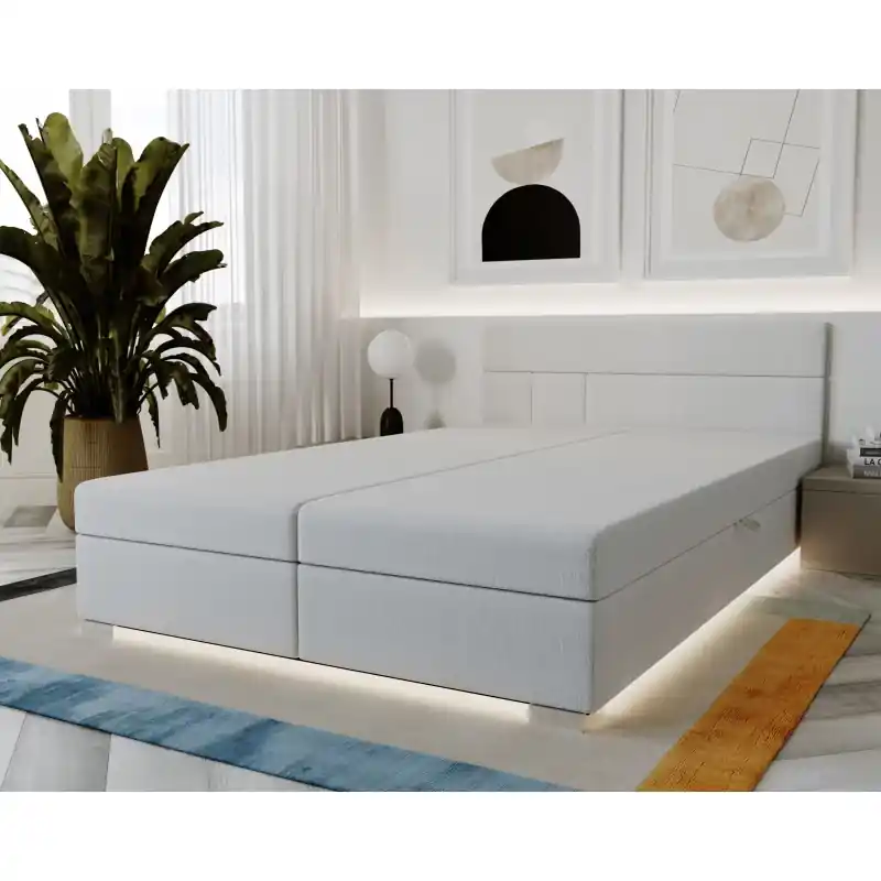 Speciální Cena Boxspringová postel 180x200 ROSIE 2 - bílá