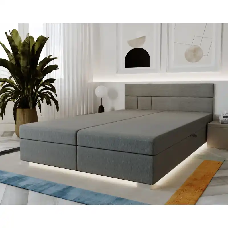 Aktuální Boxspringová postel 180x200 ROSIE 2 - šedá