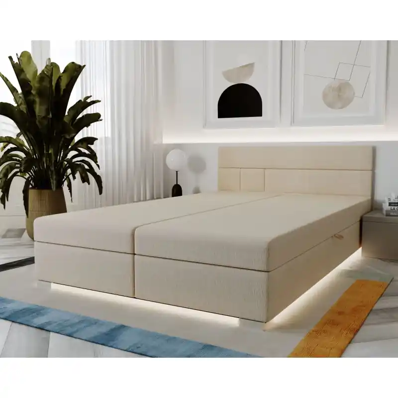 Originální Boxspringová postel 140x200 ROSIE 1 - ecru