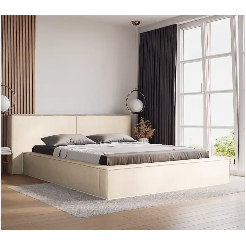 Manželská čalouněná postel 160x200 TELMA 1 - vanilková Must-Have