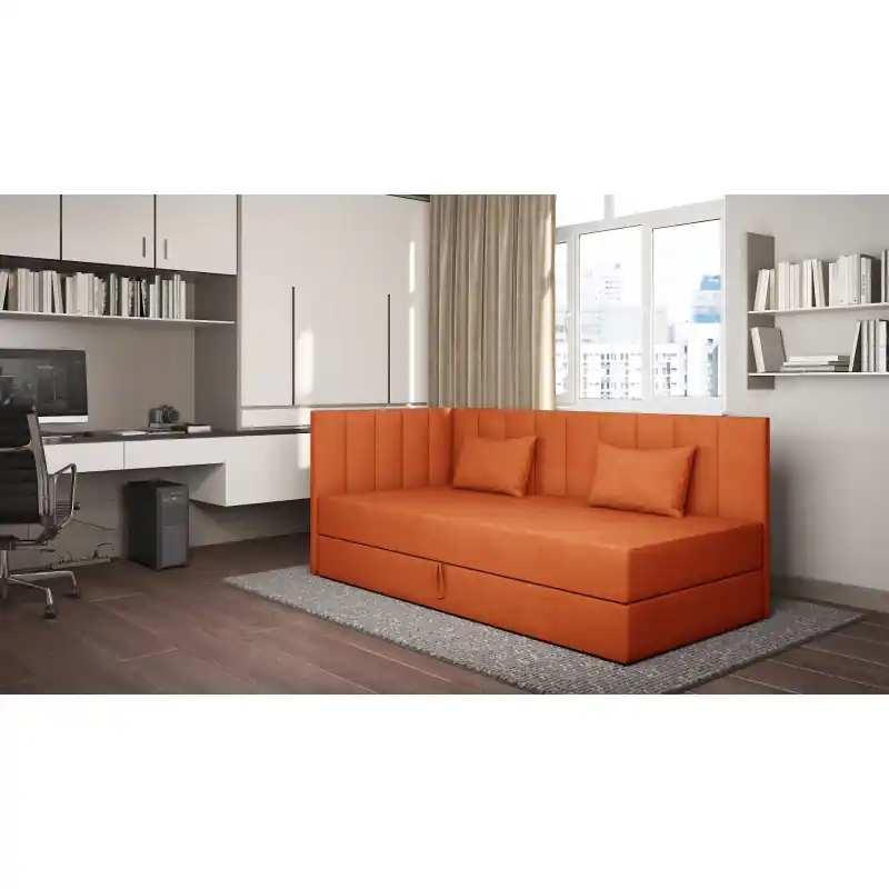 Válenda s úložným prostorem 90x200 ALAMO 3 - oranžová Rychlé Dodání