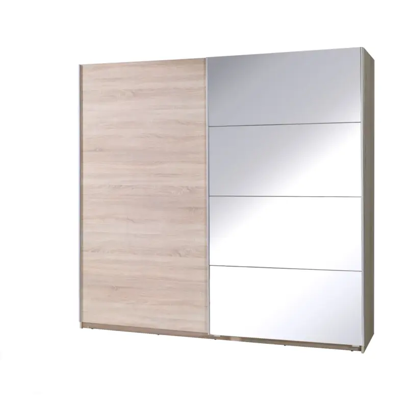 Must-Have Zrcadlová šatní skříň 225 cm FOSSTON 3 - dub sonoma