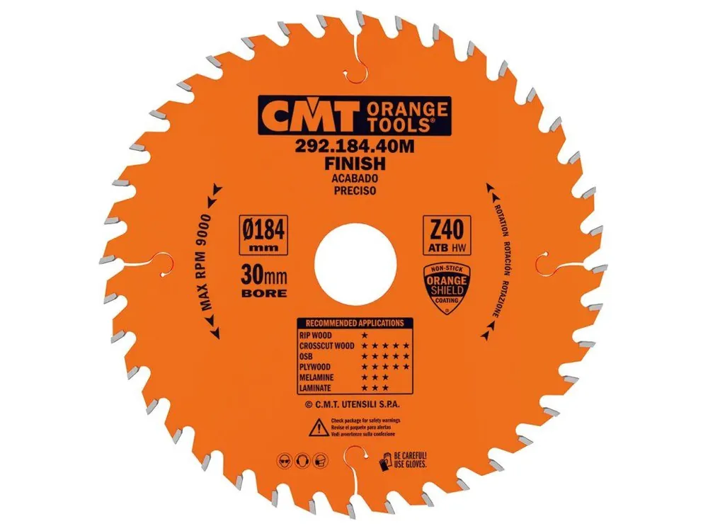 Výhodná Nabídka CMT Orange Pilový kotouč pro elektronářadí, finální řez - D184x2,6 d16 Z40 HW