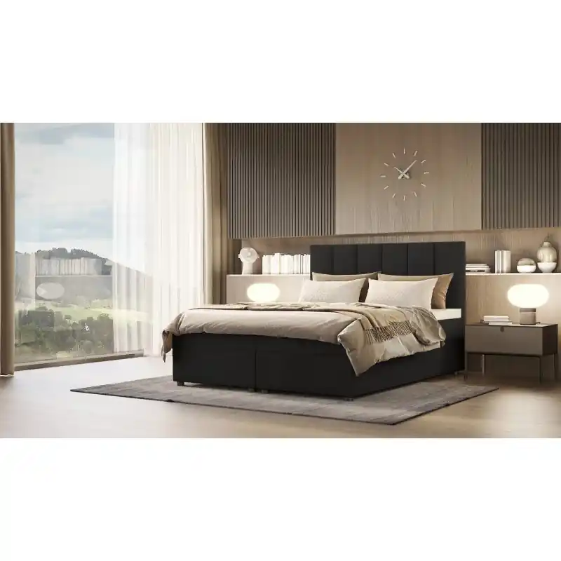 Výhodná Nabídka Boxspringová postel DELTA 3 - 120x200, černá