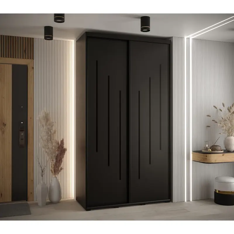 Koupit Online Šatní skříň ASIRI 8 - 140/60 cm, černá / černá